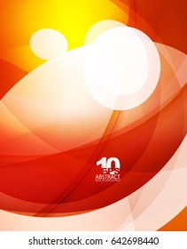 Glossy glass shiny bubble abstract background, wave lines. Vector illustration