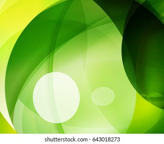 Glossy glass shiny bubble abstract background, wave lines. Vector illustration