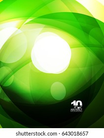 Glossy glass shiny bubble abstract background, wave lines. Vector illustration