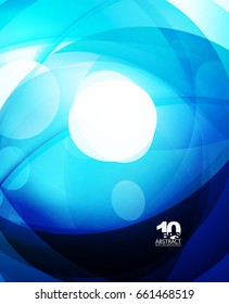 Fondo abstracto de burbuja brillante de vidrio brillante, líneas onduladas. Ilustración del vector
