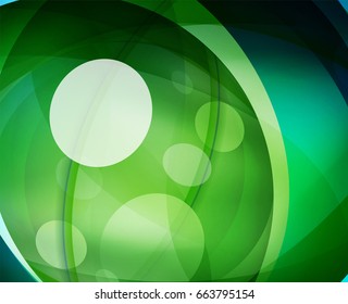 Glossy Glas glänzende Blase abstrakter Hintergrund, Wellenlinien. Vektorgrafik