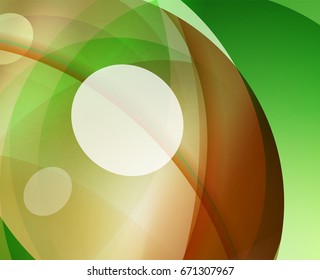 Fondo abstracto de burbuja brillante de vidrio brillante, líneas onduladas. Ilustración del vector