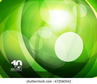 Glossy Glas glänzende Blase abstrakter Hintergrund, Wellenlinien. Vektorgrafik