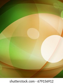 Glossy glass shiny bubble abstract background, wave lines. Vector illustration