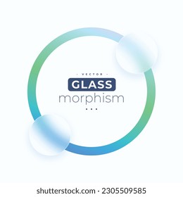 glossy glassmorphism background with refraction effect on acrylic frame vector 