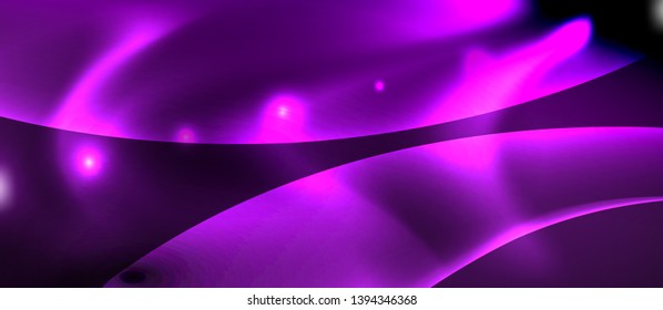 Fondo de onda luminosa brillante de neón brillante, diseño de tecnología futurista vectorial