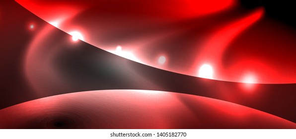 Fondo de onda luminosa brillante de neón brillante, diseño de tecnología futurista vectorial
