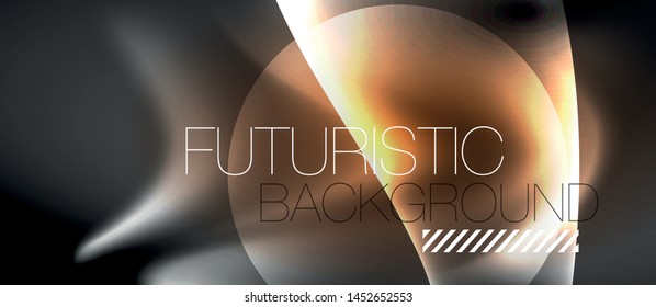 Fondo de onda luminosa brillante de neón brillante, diseño de tecnología futurista vectorial
