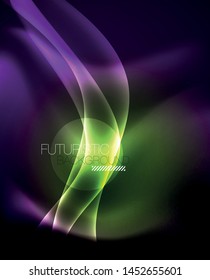 glänzend glänzender Neonhellhintergrund, Vektorfuturistisches Techno-Design