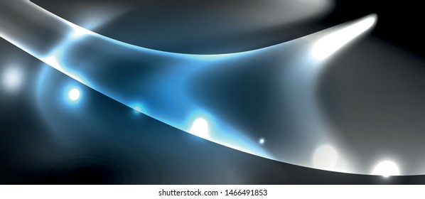Fondo de onda luminosa brillante de neón brillante, diseño de tecnología futurista vectorial