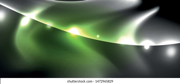 Fondo de onda luminosa brillante de neón brillante, diseño de tecnología futurista vectorial