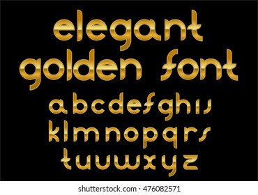 glossy gold font design set over black background