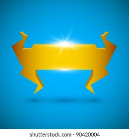 Glossy golden speech bubble Vector illustrations