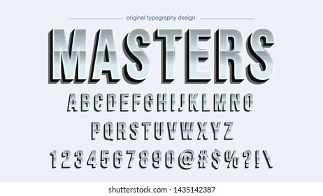 Glossy Gradient Artistic Font Design Typography