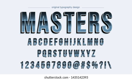 Glossy Gradient Artistic Font Design Typography