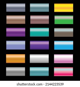 glossy gradient color set, multiple gradient color set , metallic gradients set.