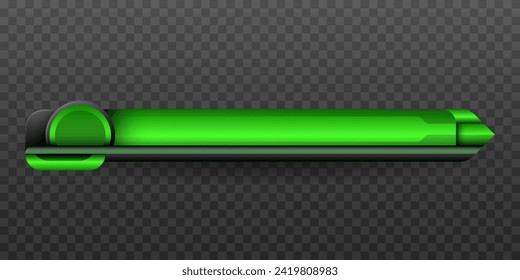 Banner de tercer título brillante, verde y negro, inferior, para presentaciones en pantalla de vídeo