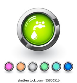 Glossy green button