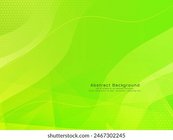 Glossy green modern wave style design background vector