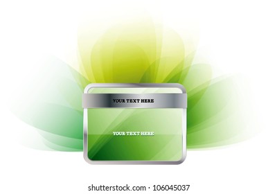 Glossy green vector badge