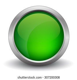 Glossy Green Web Button