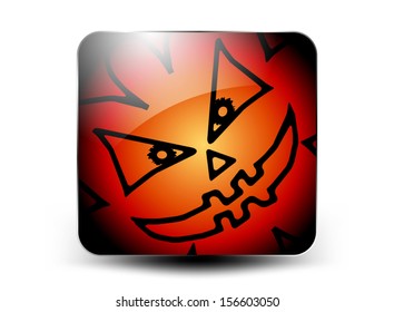 Glossy Halloween icon on a white background