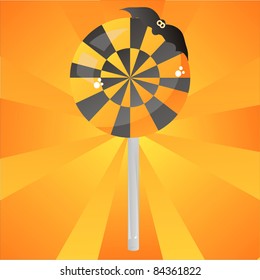 glossy halloween lollipop background