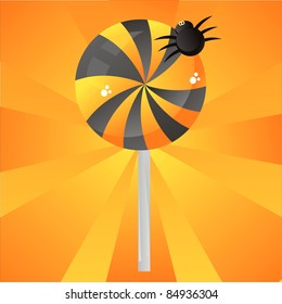 glossy halloween lollipop background