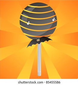 glossy halloween lollipop background