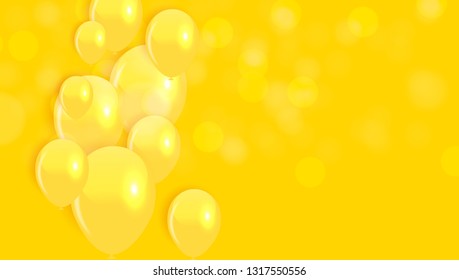 Glossy Happy Birthday Balloons Background Vector Illustration eps10