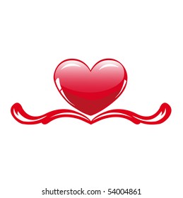 The glossy heart in decor