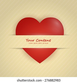 Glossy Heart Vector Background