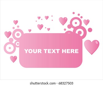 glossy hearts frame