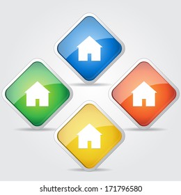 Glossy Home Button Icon