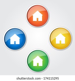 Glossy Home Button Icon