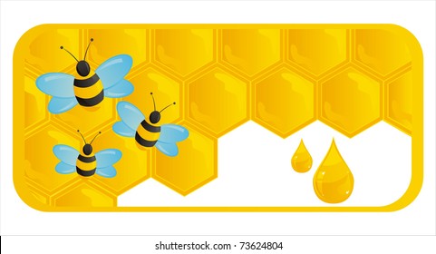 glossy honeycombs banner