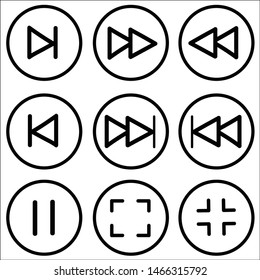 Glossy Icon Set. Vector Art.