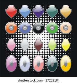 Glossy Icon Set for Web Applications - Vector