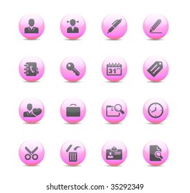 Glossy icons , office