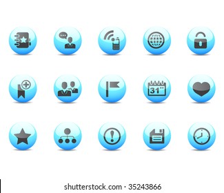 Glossy icons, social