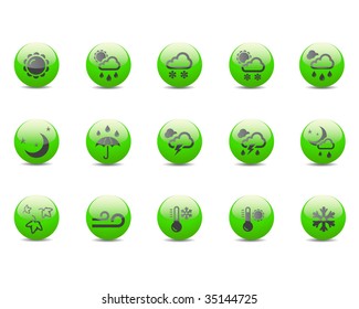Glossy icons, weather