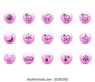 Glossy icons, weather