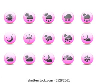 Glossy icons, weather