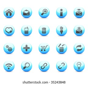 Iconos brillantes, web