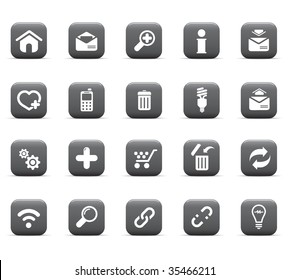 Glossy icons, web