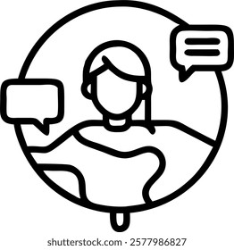 Glossy image of AI virtual assistant connecting with customers worldwide and copy space concept as A glossy image depicting an AI virtual assistant with lines connecting to custome