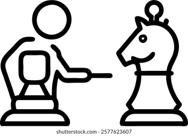 Glossy image of human and robot playing chess together concept as A glossy image showing a human and a robot engaged in a game of chess symbolizing strategic collaboration and comp