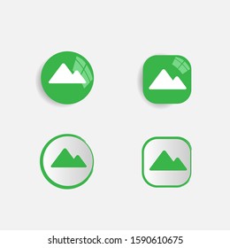 Glossy image icon or button set bundle vector eps 10