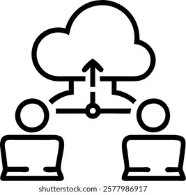 Glossy image of team using cloud based collaboration tools with copy space concept as A glossy photo of a team in a collaborative workspace using cloud based collaboration tools on