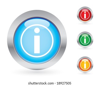 Glossy information button set